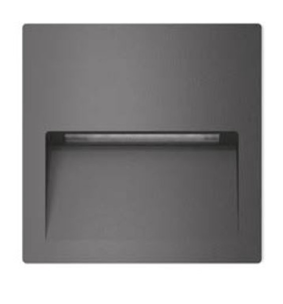 WALL CARRE-ENCASTRE-4W-IP65-3000K-GRIS FONCE