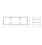 WALL RECTANGLE-ENCASTRE-8W-IP65-3000K-GRIS FONCE