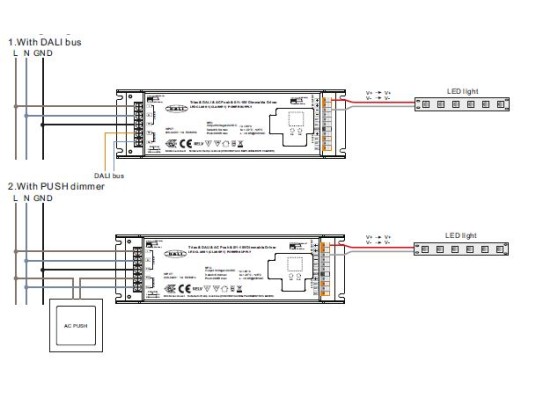 ALIMENTATION TRIAC-DALI-0/10V-PUSH DIM-24V-200W