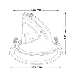 SAMBA DOWNLIGHT ORIENTABLE LED 28/38W BLANC CTC 3000/4000/5700K