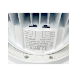 SAMBA DOWNLIGHT ORIENTABLE 90° LED 26/27/28/29W BLANC CTC 3000/4000/5700K