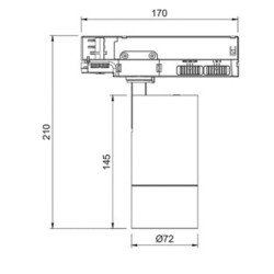TRACKLIGHT FUNKY BLANC 30W CTC 2700-4000K