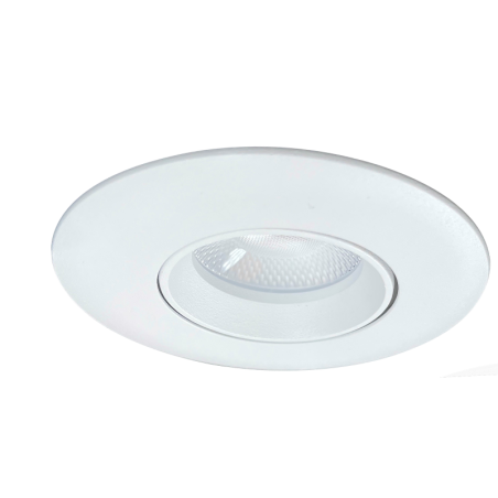 SPOT ENCASTRE POGO BLANC ORIENTABLE 5/6/7/8W CTC 2700K/ 3000K / 4000K IP54 RT2020 RECOUVRABLE