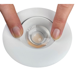 SPOT ENCASTRE POGO BLANC ORIENTABLE 5/6/7/8W CTC 2700K/ 3000K / 4000K IP54 RT2020 RECOUVRABLE