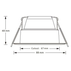 SPOT ENCASTRE POGO BLANC ORIENTABLE 5/6/7/8W CTC 2700K/ 3000K / 4000K IP54 RT2020 RECOUVRABLE