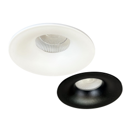 SPOT ENCASTRE  SALSA NOIR 5W A 8W SEERA 3000K 4000K RT2012  BAGUE DÉCORATIVE ET FACE CARRÉE EN OPTION