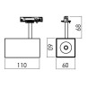 XCARD MT PROJECTEUR GU10 1x50W max. 230V AC IP20 noir  (5.1.1)