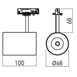 XCUP PROJECTEUR for MT GU10 1x50W max. 230V AC IP20 BLANC (5.1.1)