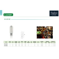 LAMPE LED G4 2W CW 12VAC/DC 180LM