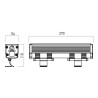 XFLOW S REGLETTE LINEAIRE ALUMINIUM 6W 220-240V AC 3000K CRI.80 270 mm IP65 15°x60° S