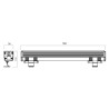 XFLOW S REGLETTE LINEAIRE ALUMINIUM 12W 220-240V AC 3000K CRI.80 500 mm IP65 UGR 7 30° S (4.1.2) TRANSFO INCLUS
