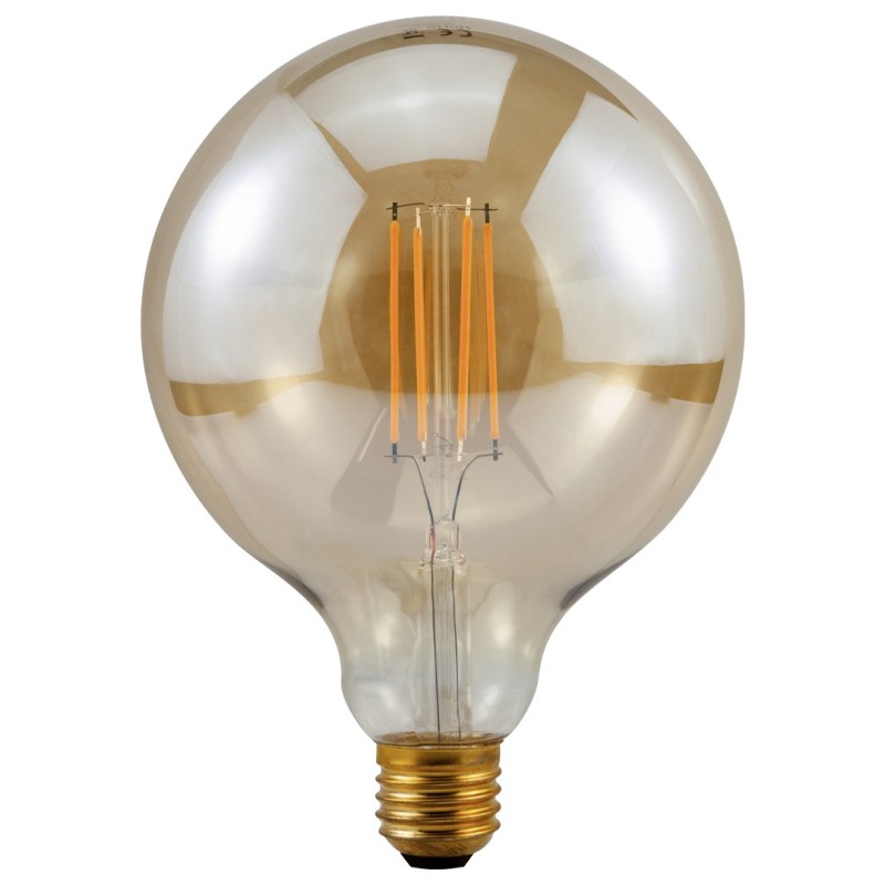 LAMPE GLOBE FILAMENT LED 6W 2200K DOURADA E27 720LM DIMMABLE