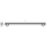 XFLOW S REGLETTE LINEAIRE ALUMINIUM 24W 220-240V AC 3000K CRI.80 1000 mm IP65 UGR7 30° S (4.1.2) TRANSFO INCLUS