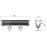 XFLOW L REGLETTE LINEAIRE ALUMINIUM 6x1W 24V DC RGB 300 mm IP65 30° TRANSFO EXCLUS(4000K DISPONIBLE SUR DEMANDE )