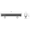 XFLOW L REGLETTE LINEAIRE ALUMINIUM 12x1W 24V DC RGB 500 mm IP65 10°x60° TRANSFO EXCLUS