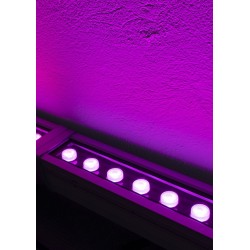 XFLOW L REGLETTE LINEAIRE ALUMINIUM 12x1W 24V DC RGB 500 mm IP65 10°x60° TRANSFO EXCLUS