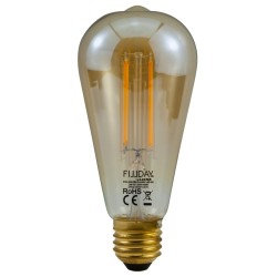 LAMPE ST64 E27 RUSTIQUE FILAMENT LED 8W 2200K DOURADA 720LM DIMMABLE
