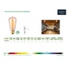 LAMPE ST64 E27 RUSTIQUE FILAMENT LED 8W 2200K DOURADA 720LM DIMMABLE
