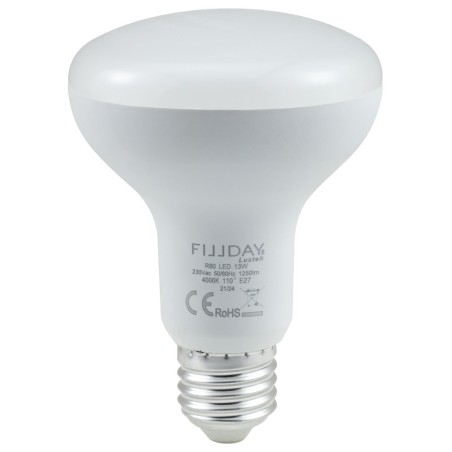 LAMPE LED R80 13W E27 4000K CW 110º 1350LM 230V