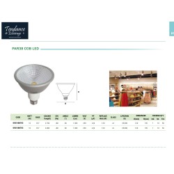 LAMPE PAR38 COB LED 16W 4000K CW E27 60° 1750LM