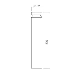 BORNE XGROW ST LED 24W DALI IP65 CO 3000K (4.1.2)