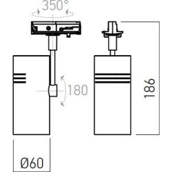 XMUSE PROJECTEUR for MT 1x9W 220-240V AC 3000K CRI.83 IP20 50° S (5.1.2) TRANSFO INCLUS( disponible en 4000K sur demande )