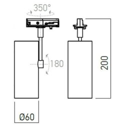 XMUSE PROJECTEUR for MT 1x13W 220-240V AC 3000K 50° noire (5.1.2) TRANSFO INCLUS( disponible en 4000K sur demande )