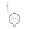 XPILAR SAILLIE ROND. LUMINAIRE  30W 220-240V AC 3000K 36dgr NOIRNOIR (5.1.2) TRANSFO INCLUS(4000k disponible sur demande )