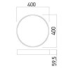 XPILL PANEL ROND  40W  220-240V AC CCT(346000K) CRI.80 fi.400 mm IP20 80° BLANC (5.1.2) TRANSFO INCLUS