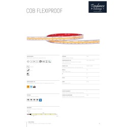 COB FLEXIPROOF 14,4W R10M RUBAN LED COB SERIE PRO "LIGNE DE LUMIERE" 24V 14,4W 2700K IP67 ETANCHE 480LED 1280lm 10mm CRI90 [10m]