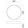 XPILL PANEL ROND  50W 220-240V AC CCT(346000K) CRI.80 fi.500 mm IP20 80° NOIR (4.1.2) TRANSFO INCLUS