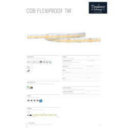 COB FLEXIPROOF TW 15W RUBAN LED COB SERIE PRO "LIGNE DE LUMIERE" 24V 15W (2700~6500K) IP67