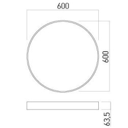 XPILL PANEL ROND  60W 220-240V AC CCT(346000K) CRI.80 fi.600 mm IP20 80° BLANC (4.1.2) TRANSFO INCLUS