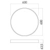 XPILL PANEL ROND  60W 220-240V AC CCT(346000K) CRI.80 fi.600 mm IP20 80° NOIR (4.1.2) TRANSFO INCLUS
