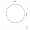 XPILL PANEL ROND  80W 220-240V AC 3000K CRI.80 fi.800 mm IP20 80° NOIR (4.1.2) TRANSFO INCLUS( disponible en 4000k sur demande