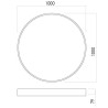 XPILL PANEL ROND  100W 220-240V AC 3000K 1000 mm IP20 80° NOIR (4.1.2) TRANSFO INCLUS( disponible en 4000k sur demande)