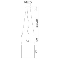XPILL CARRE PANEL 40W 220-240V AC CCT(346000K) CRI.80 400X400 mm IP20 80° BLANC (5.1.2) TRANSFO INCLUS