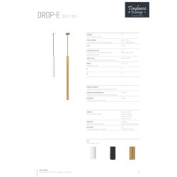 SUSPENSION DROP E 600 BLANC 24