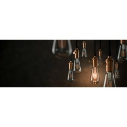 LAMPE ST64 E27 RUSTIQUE FILAMENT LED SPIRAL 3,5W 2200K DOURADA  220LM DIMMABLE