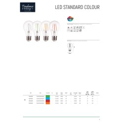 LED STANDARD COLOUR LAMPE STANDARD FILAMENT LED 4W 230V ORANGE E27