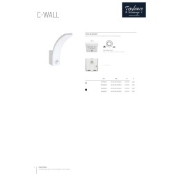 C-Wall APPLIQUE FACADE Sal. PC LED 12/15/20W IP65 3000K NOIR DETECTION IR