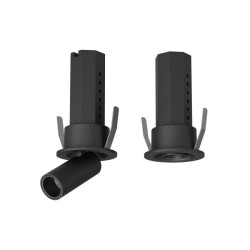 XSKATE ENCASTRE RETRACTABLE PROJ. 1x3W CRI.90 36dgr 3000K IP40 NOIR (5.1.2) TRANSFO INCLUS