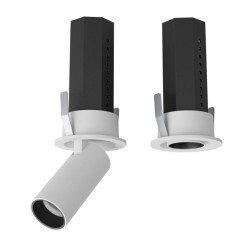 XSKATE ENCASTRE RETRACTABLE PROJ. 1x6W CRI.90 36dgr 3000K IP40 BLANC (5.1.2) TRANSFO INCLUS