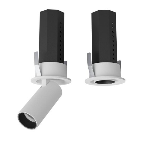 XSKATE ENCASTRE RETRACTABLE PROJ. 1x6W CRI.90 36dgr 3000K IP40 BLANC (5.1.2) TRANSFO INCLUS