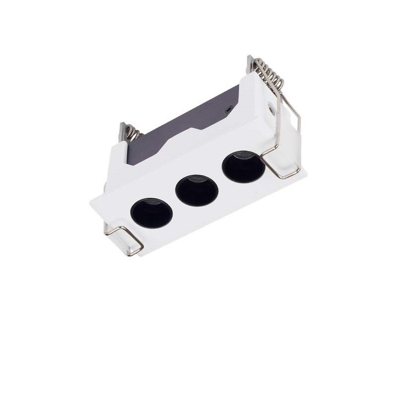 MINI SPOT ENCASTRE BASSE LUMINANCE DESIGN TROOP 3T RECTANGULAIRE LED 5W 3000K 24° BLANC c/Driver