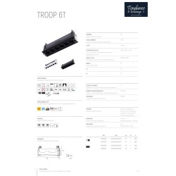 TROOP 3T Spot CARRE LED 5W 3000K 24 NOIR c/Driver
