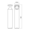 BORNE XWALK ST LED 24W DALI IP65 CUIVRE 3000K (4.1.2)