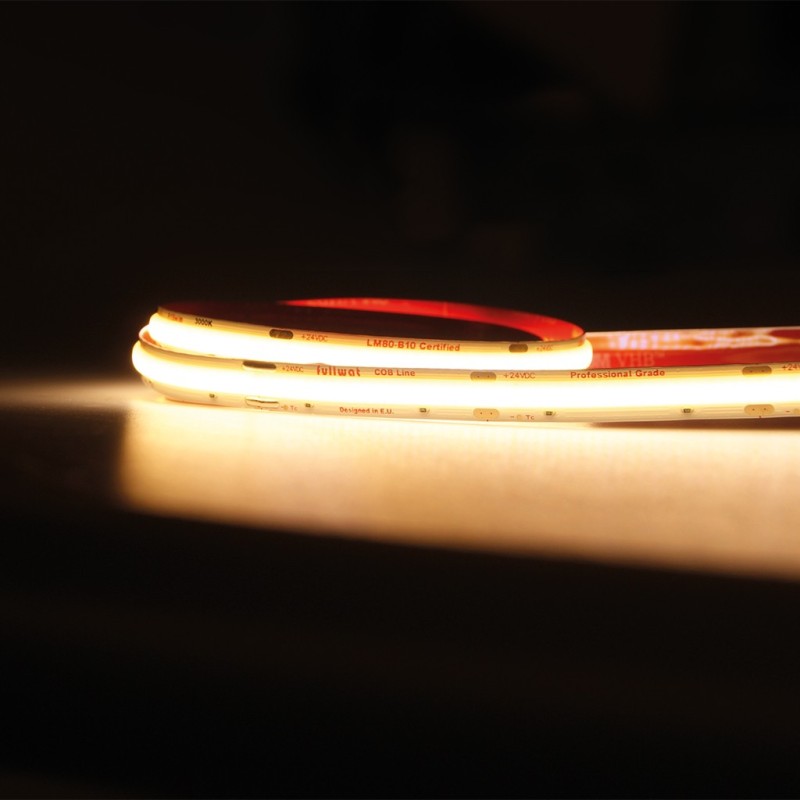 COB LED STRIP PROOF 10W R20M RUBAN LED COB SERIE PRO "LIGNE DE LUMIERE" 24V 10W 3000K IP67 ETANCHE 480LED 980lm 10mm CRI90 [20m]