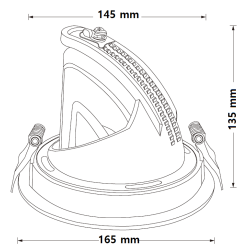 SAMBA DOWNLIGHT ORIENTABLE 90° LED 26/27/28/29W BLANC CTC 3000/4000/5700K