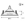 SPOT ENCASTRE D-Light ANNEAU ROND GU10/MR16 Max.50W BR  BLANC
